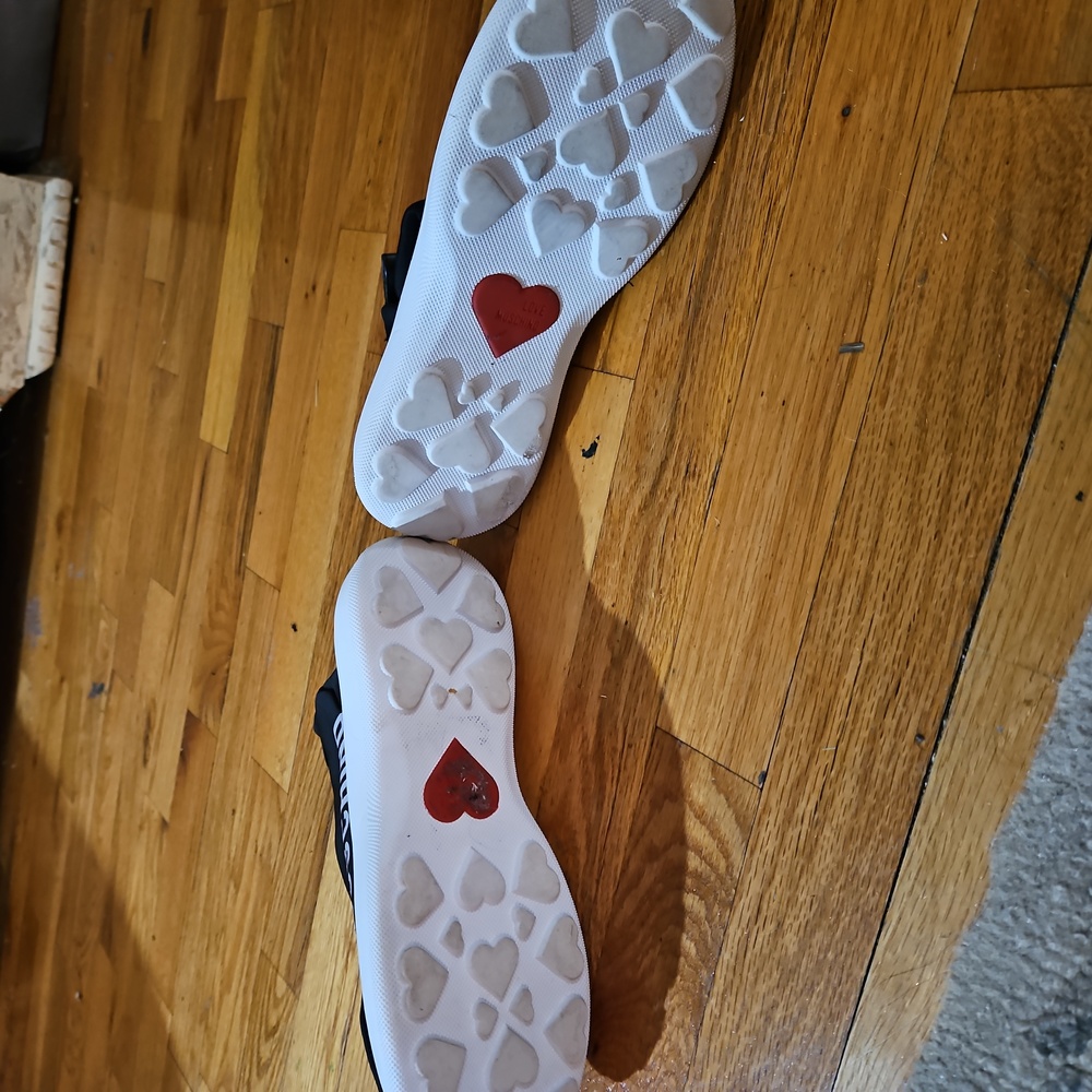 LOVE MOSCHINO hi top slip in neoprene/fabric sneakers worn once size 37 - Picture 4 of 4